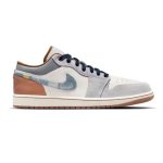 Nike Air Jordan 1 Low Phantom Repaired Denim Swoosh
